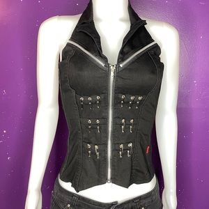 Vintage Tripp NYC Safety pin corset vest size Small